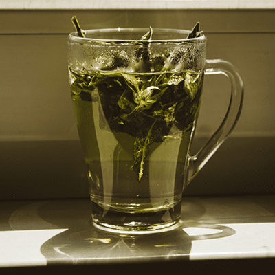 cup of mint tea