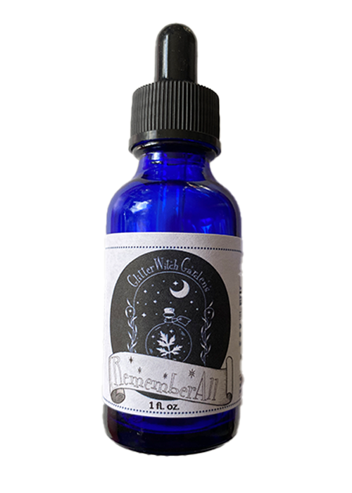 RememberAll blue tincture bottle isolated - Front view