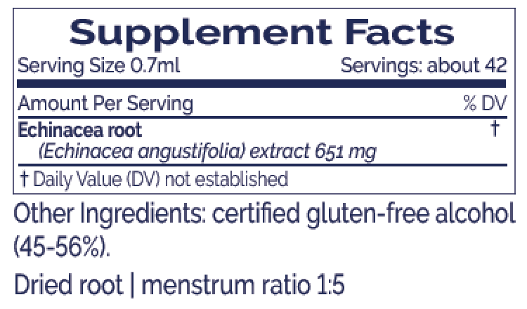 Echinacea Tincture Supplemental Facts