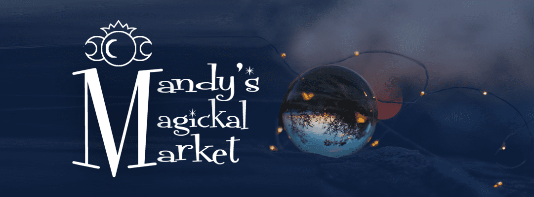 Mandy's Magickal Market banner with crystal ball