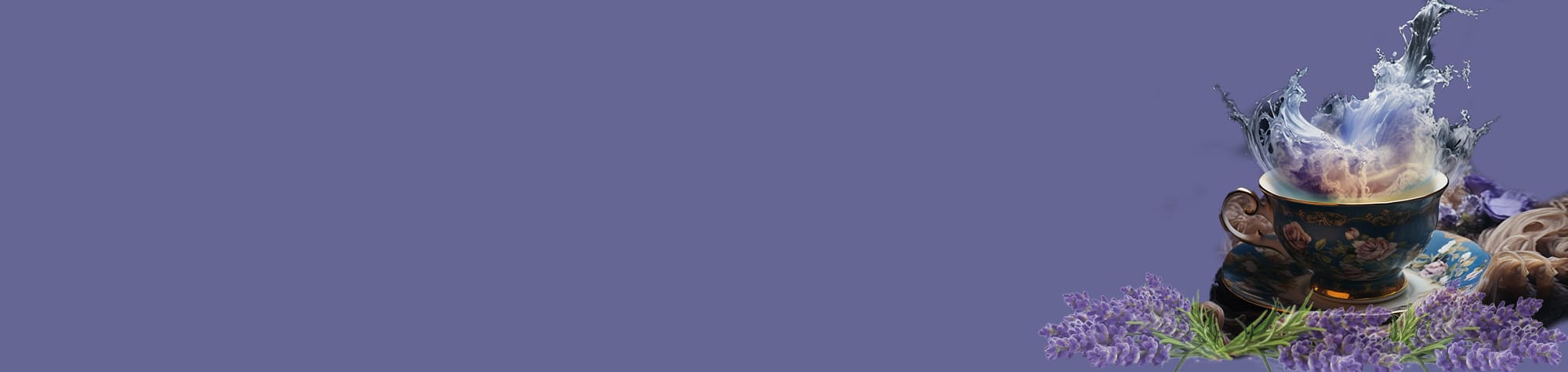 a cup of tea with waves in the cup