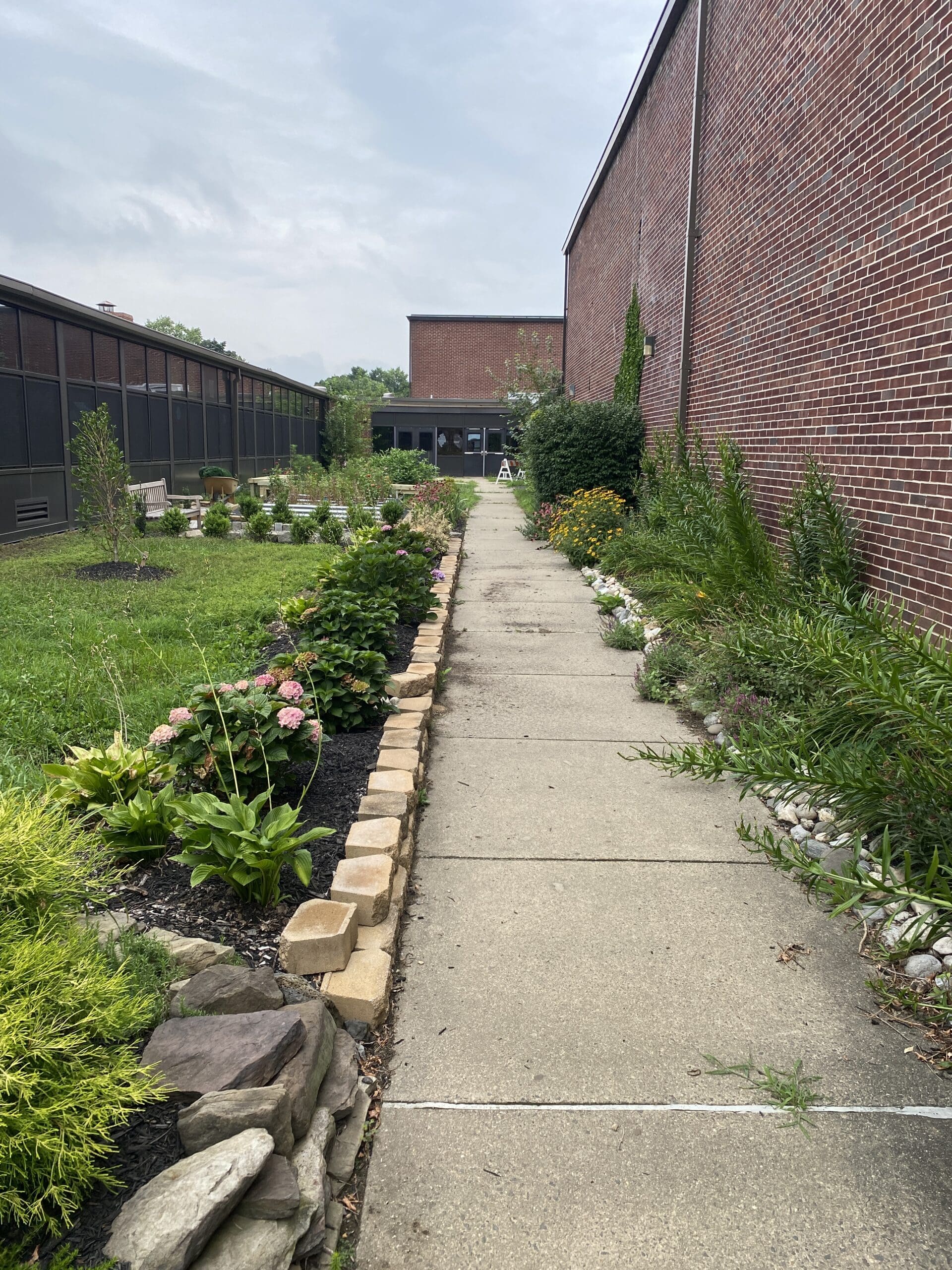 HWHH school garden club courtyard