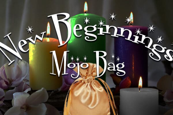 Mojo Bag with candles in the back