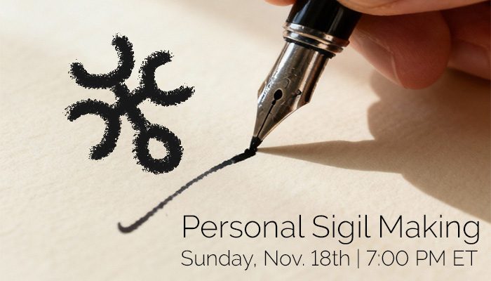 Ink pen with Hecate sigil