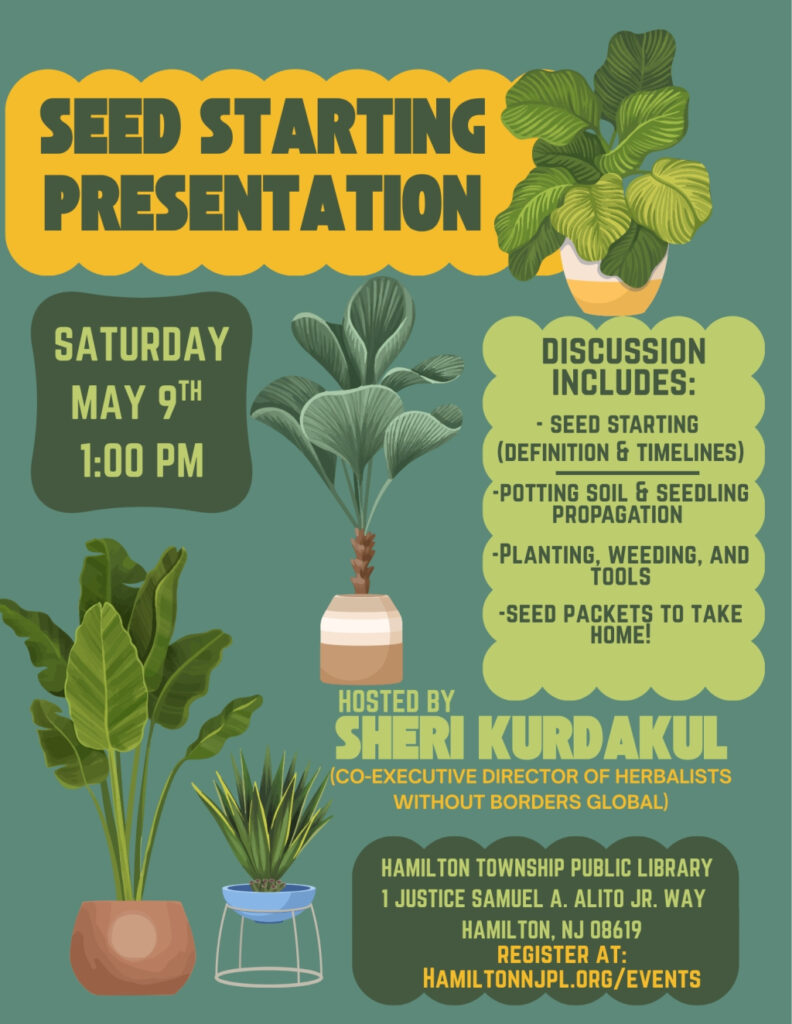 Seed Starting Workshop flyer 