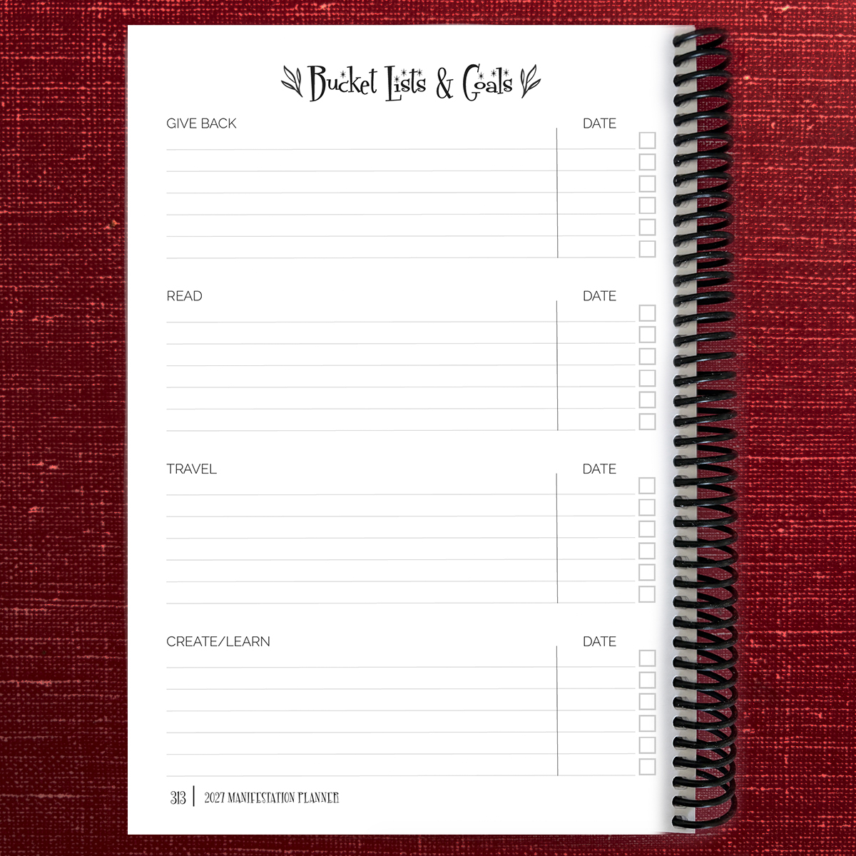 Bucket Lists & Goals